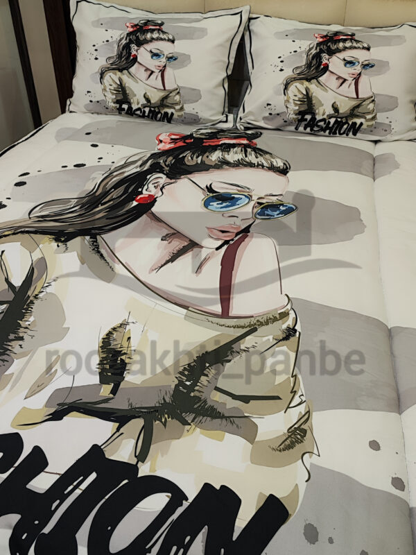 روتختی سه بعدی یکنفره دخترانه فشن fashion کد 0049