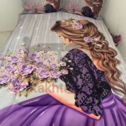 روتختی سه بعدی دخترانه پرنسس بنفش