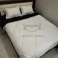 روتختی ساده سفید مشکی یکنفره و دونفره