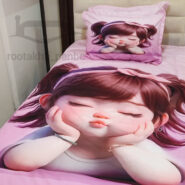 روتختی سه بعدی دختر کیوت صورتی